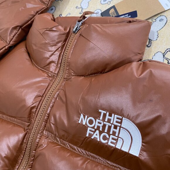 Women's Short Brown The North Face Down Jacket - Picture 4 of 11